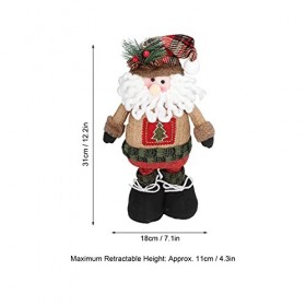 Jouet dornement du père Noël,poupée télescopique de Noël mignonne, jouet de Noël, poupée du père Noël, décoration de Noël de