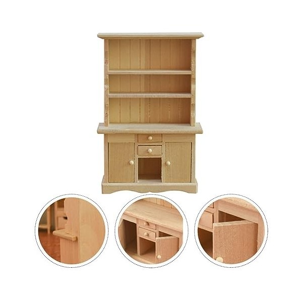 KOMBIUDA 1 Pc 112 Maison De Poupée Bibliothèque Armoire Décoration Petit Meuble Fournitures Meuble Moderne Mini-Meubles Mini-