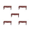 Lot de 5 meubles miniatures pour maison de poupée 1:12, table basse, décoration style 1, blanc, 9,1 x 4,5 x 3,8 cm