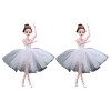 Guangcailun 2 Pièces Ballet Poupée Danse Fille Jouet Poupées Jouets Cadeaux Dressing Supply, Blanc