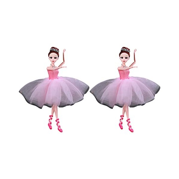 Guangcailun 2 Pièces Ballet Poupée Danse Fille Jouet Poupées Jouets Cadeaux Dressing Supply, Blanc