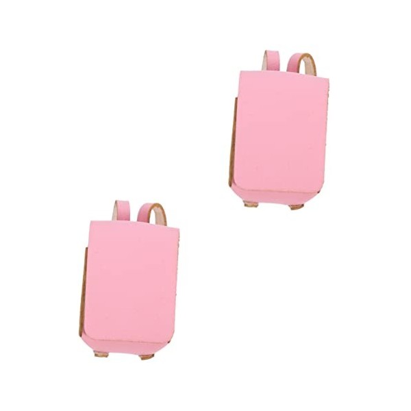 STOBOK 2 Pièces Sac À Maison De Poupée Pack Modèle Accessoires De Bureau Cartable De Voyage Mini Cartable Mini Sac À pour Pou