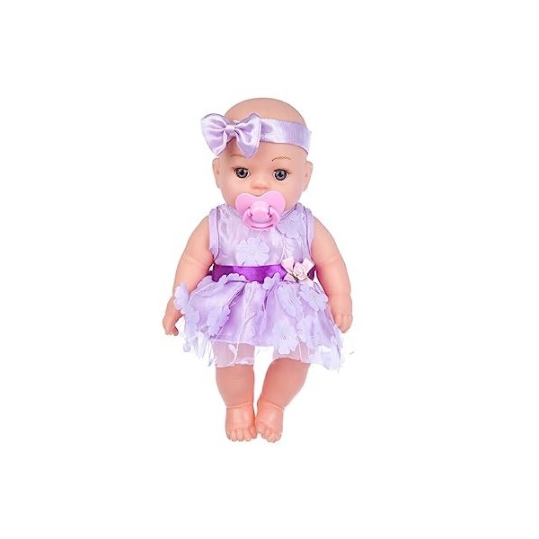 lerwliop Poupée inachevée Simulation de Mode bébé poupées Non peintes Mignon Jouet Enfants Anniversaire vêtements shabiller 