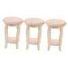 TOYANDONA 3 Pièces Tabouret De Maison De Poupée Chaise Haute Miniature Accessoires De Maison De Poupée Chaise Haute De Maison