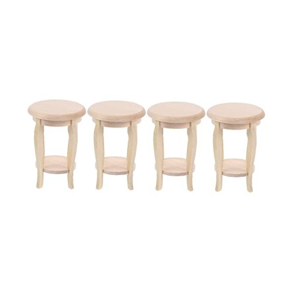 TOYANDONA 3 Pièces Tabouret De Maison De Poupée Chaise Haute Miniature Accessoires De Maison De Poupée Chaise Haute De Maison