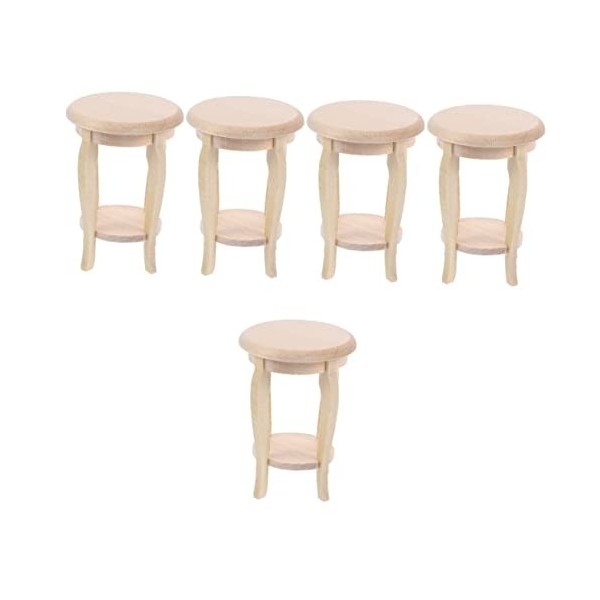 TOYANDONA 3 Pièces Tabouret De Maison De Poupée Chaise Haute Miniature Accessoires De Maison De Poupée Chaise Haute De Maison