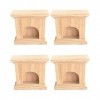 Zerodeko 4 Pièces Maison de Poupée Mini Cheminée à Bois Échelle 1/12 Modèle de Meubles de Cheminée Miniature Accessoire Décor