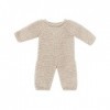 Miniland Pyjama Beige en Tricot pour poupée de 38 cm fabriqué en Espagne avec Textile recyclé Miniland Dolls.