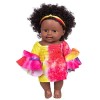 KieTeiiK Bébé Fille pour Poupée 12 Pouces Cheveux Afro Corps Entier Vinyle Peluche Artificielle pour avec Robe À Mode Infanti