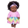 KieTeiiK Bébé Fille pour Poupée 12 Pouces Cheveux Afro Corps Entier Vinyle Peluche Artificielle pour avec Robe À Mode Infanti