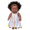 KieTeiiK Bébé Fille pour Poupée 12 Pouces Cheveux Afro Corps Entier Vinyle Peluche Artificielle pour avec Robe À Mode Infanti