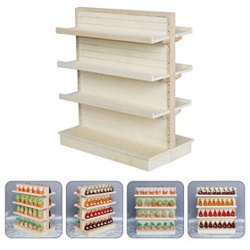 TOYANDONA Étagères Décor Verres Présentoir Collection en Bois pour Poupée Stockage de Boissons Miniature : Accessoires Étagèr