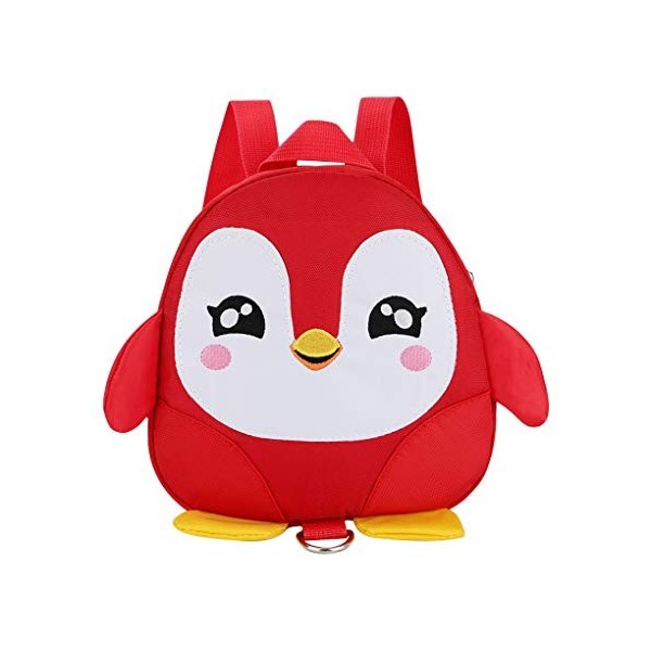 Sac a Dos pour Enfants Cartable Scolaire Maternelle Sac ecole en Motif 3D Pingouin Sac a Dos Bebes 1 3 Ans Sac avec Laisse de