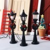 Vaguelly Lot De 4 Mini Lampadaires De Noël Miniatures pour Lampadaire Lanterne Maison De Poupée Petits Lampadaires pour Paysa