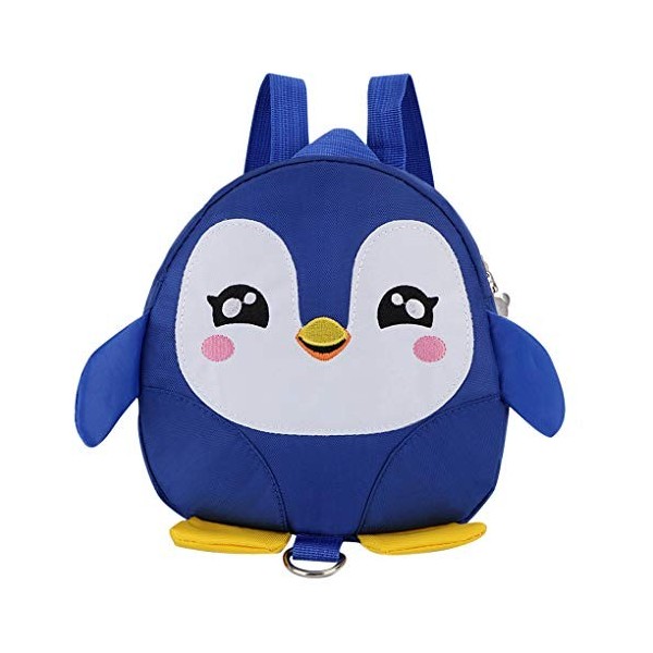 Sac a Dos pour Enfants Cartable Scolaire Maternelle Sac ecole en Motif 3D Pingouin Sac a Dos Bebes 1 3 Ans Sac avec Laisse de