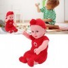 DAWH Poupée de Simulation, Robe Rouge BéBé PoupéEs Vinyle RéAliste pour Les Jouets