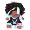 Poupées de fille africaine réalistes cheveux noirs bébé jouer poupée enfants enfants enfant en bas âge jouet, pour la maison,