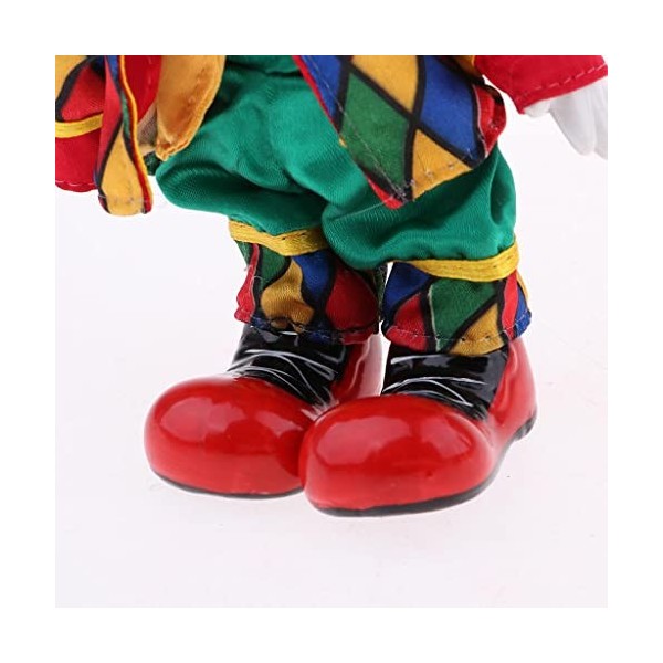 SM SunniMix Clown en Porcelaine de 18 Cm avec Belle et Visage en Céramique, Cadeau pour Amateur de Clown Ou Collectionneur de