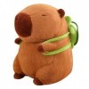 Fiorky Poupées Capybara de 23 cm/33 cm, cadeaux danniversaire réalistes et douces en peluche, animaux en peluche, décoration