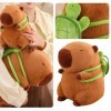 Fiorky Poupées Capybara de 23 cm/33 cm, cadeaux danniversaire réalistes et douces en peluche, animaux en peluche, décoration