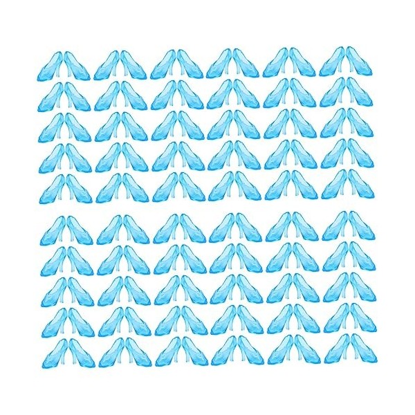 Alasum 150 Paires Mini Pantoufle en Cristal Décoration De Chaussures Talons Clairs pour Femmes Poupée De Mode Talons Hauts Mi