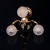 bairong R 1:12 de Poupee Laiton Lampe 3 Bras LED eclairage de Plafond Abat-Jour en Verre
