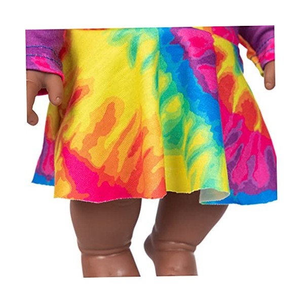 Rachlicy African Doll Reliste Girl Vinyl Tie Dye Coiffure Coiffure Black Baby Dol Dold Birthday Gift for Children Kids Toys