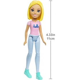 Barbie FHV73 On-The-Go blonde avec T-shirt Hello rose 