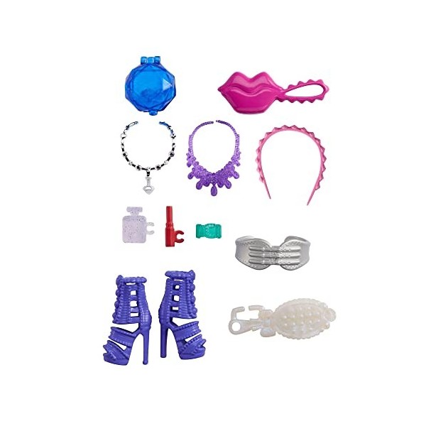 Barbie Fashion Pack - GRC15 - Beauty Fashion Storytelling Pack - Contient 11 accessoires