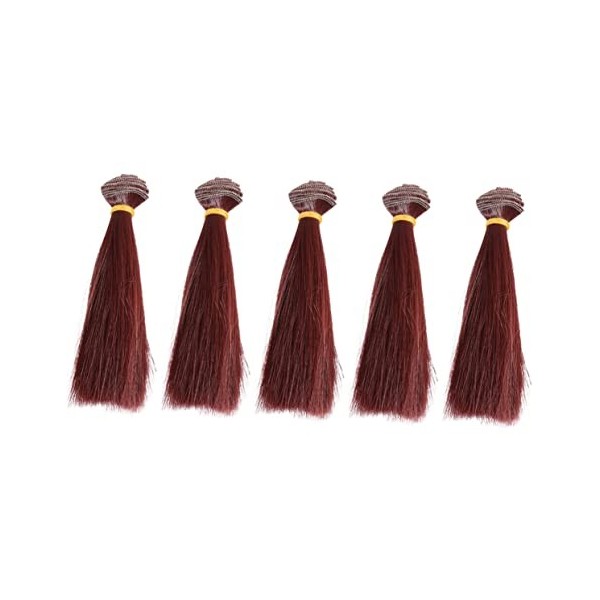 COHEALI 10 Pcs Américain Imitation Cheveux Poupées Arts Synthétiques Maison Brun Fabrication Et Perruques Guirlandes Noir Cha