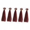 COHEALI 10 Pcs Américain Imitation Cheveux Poupées Arts Synthétiques Maison Brun Fabrication Et Perruques Guirlandes Noir Cha