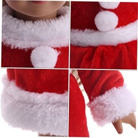 Totority 4 Pcs Poupée Vêtements Tenue De Poupée De Noël Accessoires De Poupée De Noël Robe De Poupée De Noël Chapeau De Poupé
