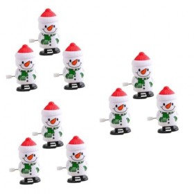 ABOOFAN 9 Pièces Poupée De Noël Décoration De Table en Plastique Bébé Poupée Décor De Noël Bonhomme De Neige Liquidation Bas 