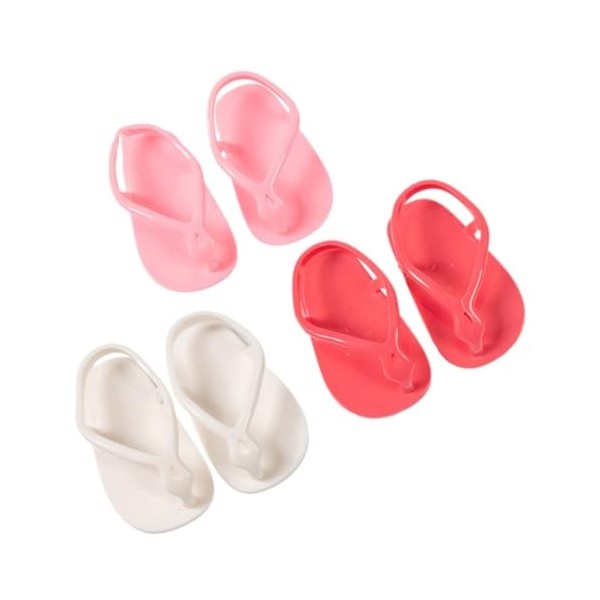 Toyvian 3 Paires De Jouets pour Filles Jouets De Décoration pour Filles Poupées pour Filles Jouets pour Filles Mini Chaussure