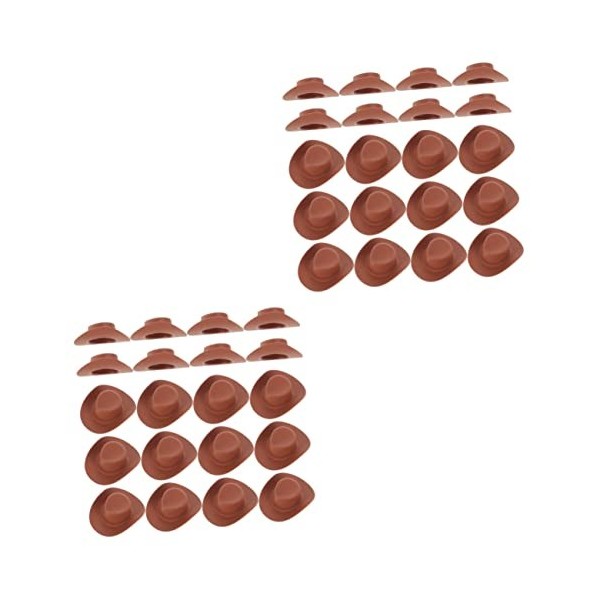 Toyvian 90 Pièces Petit Chapeau De Cow-Boy Chapeau De Cowboy Petit Chapeau De Robe Artisanat De Mini Chapeaux Petits Chapeaux