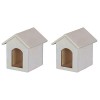 EXCEART 3 Pièces Matériel Petite Maison de Poupée Chenil Scène Chien Mini/Jardin Décoration en Bois Poupées Accessoires Minia