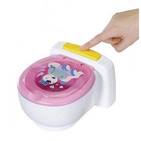 BABY born Toilettes - de Vrais Effets Sonores - pour les Petites Mains - Caca Brillant Couleur Arc-en-Ciel - 43 cm - 3 ans et