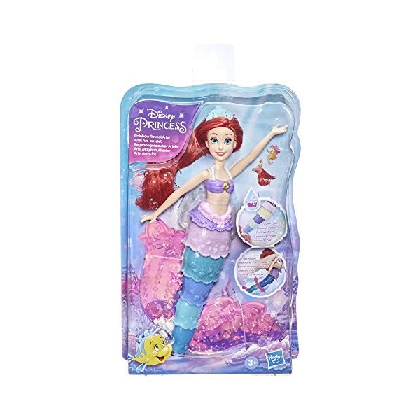 Disney Princesses - Poupee Mannequin Ariel sirène Arc-en-Ciel - 30 cm, No Color, 1 pièce