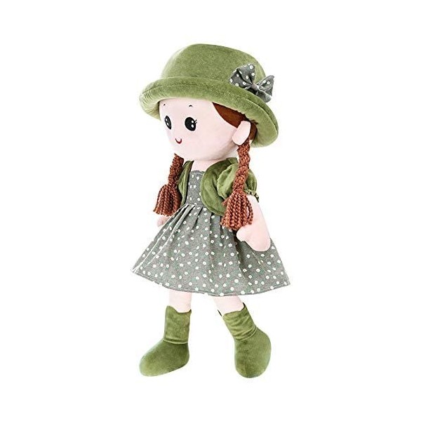 Qchomee Poupée de Chiffon Fille Mignonne Jouet en Peluche Bébé Douce Poupée Ornement Maison Mini-Princesse Chapeau et Vêtemen