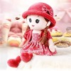 Qchomee Poupée de Chiffon Fille Mignonne Jouet en Peluche Bébé Douce Poupée Ornement Maison Mini-Princesse Chapeau et Vêtemen