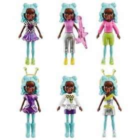Polly Pocket Ensemble de Jeu Pack de Mode Sirènes Magiques Élément Surprise Comprend Deux Poupées et 25 Pièces de Mode pour F