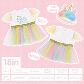 XIAPAI 3 PCS Vêtements de Poupée pour New Born Baby Poupée, Robe de Poupée, Vêtement Accessoire poour Poupée 35-45 cm