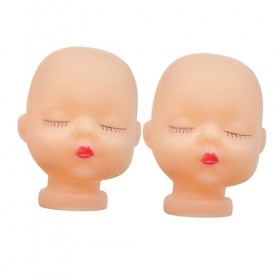 ibasenice 30 Pcs Automobile Arts Et Artisanat en Plastique Bébé Poupée Porte-Clés De Voiture Bébé Décor Têtes De Poupée Brico