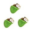 SEWACC 3Pcs Gabby Jouets Poupées Miniatures Animaux en Peluche Chaton Qui Dort Figurine Peluche Chat Pantoufles Chat dans La 