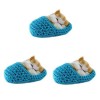SEWACC 3Pcs Gabby Jouets Poupées Miniatures Animaux en Peluche Chaton Qui Dort Figurine Peluche Chat Pantoufles Chat dans La 