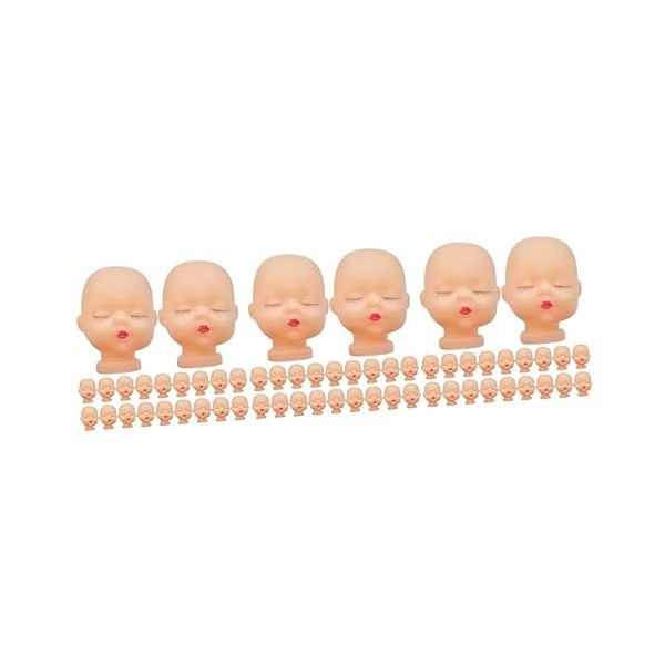 SEWACC 40 Pièces Tête De Poupée en Vinyle Médaillon Porte-Clés Mini Poupées pour Enfants Remplissage De Sac De Fête De Noël T