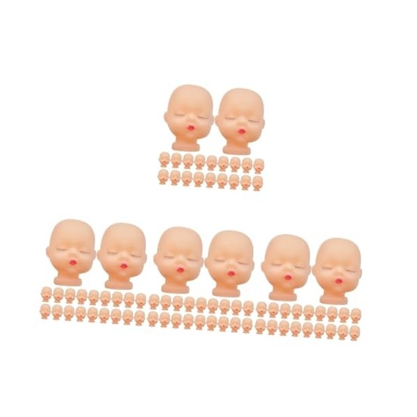 SEWACC 40 Pièces Tête De Poupée en Vinyle Médaillon Porte-Clés Mini Poupées pour Enfants Remplissage De Sac De Fête De Noël T