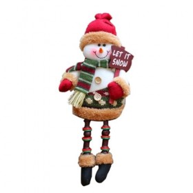 ibasenice 2 Pcs Noël Assis Poupée Assis Père Noël Bonhomme De Neige Renne Décorations De Noël Intérieur Décor À La Maison Boi