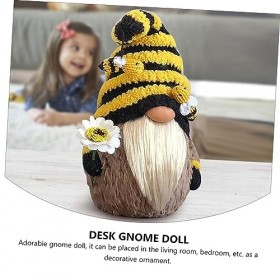 ibasenice Cadeaux De Noël 1Pc Poupée en Peluche Tricotée Décor De Table De Salle À Manger Décor De Noël Décor De Table À Mang