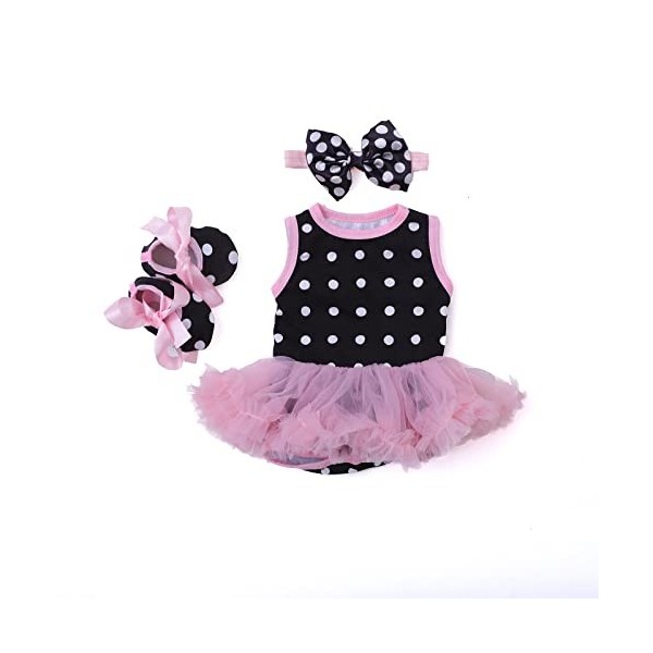 SYP Ensemble de 3 accessoires pour poupée Reborn de 45,7 à 55,9 cm, vêtements et accessoires pour fille avec nœud et bandeau,